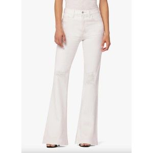 Joe's Jeans High rise flare lupita 80%COTTON white womens 70's style Jeans Sz 30